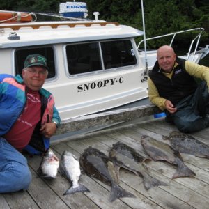 Halibut were biting better than salmon -- 7/25/08