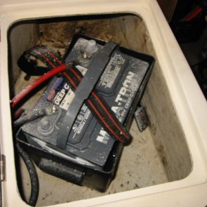 Shows inset area.  A seal was present, but only stopped rattling...all water leaked into the area