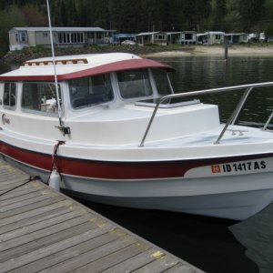 Boat looking a little better with efforts to date