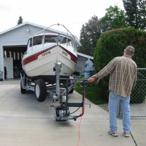 Using powermover to manuever down driveway