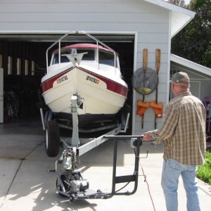 final fitting into garage.  Slow but precise