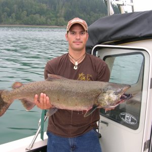 Media 'Hood Canal 18# King' in album 'Eastern Bank Halibut, caught on the Susan E'