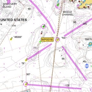 Media 'WP0016 shows close to start of tow to Sequim' in album 'Sucia, Hunkydory at the Fossil Bay inner dock.  Looking small just like in Alaska'