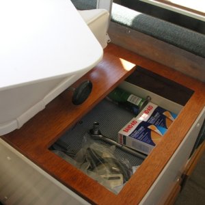 New storage access. Cover removed