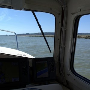 Out the cut at low tide.