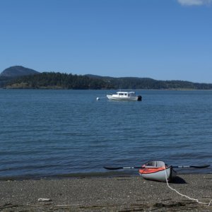 On shore at Hope Island