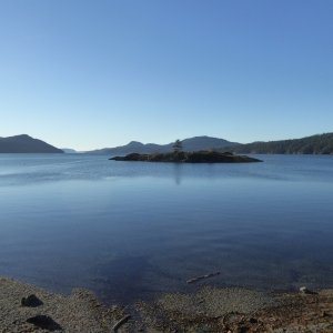 Media 'Relatively calm East Sound. This is my first visit both to the Sound and the Town' in album 'Departing Obstruction Pass State Park at 8 AM on a Sunday morning in mid October'