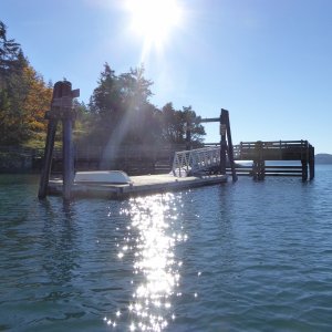Departing around 11 AM for a slow-cruise back to Anacortes. There's a 4 hour limit at the public dock. It's sized right for about 4 C-Dories.