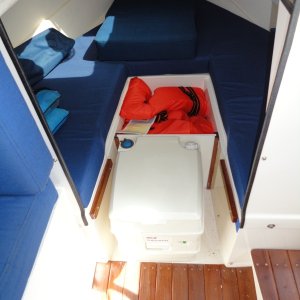 Storage behind the potty