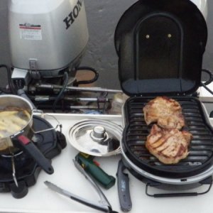 Pork chops and Belgian Fries