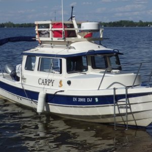 Carpy has a new bow ladder for beaching.