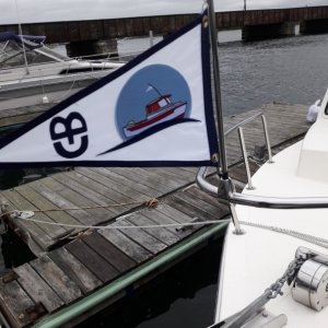 Media 'C Brats burgee! Love it!' in album '2007 C Dory 25 cruiser (Blue Water)'