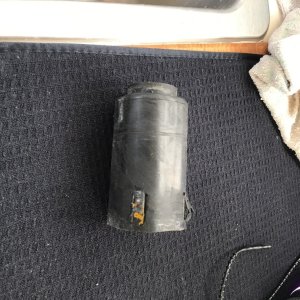 Hub is all that was left.  It was held on by it\'s hardware, but the prop was gone!