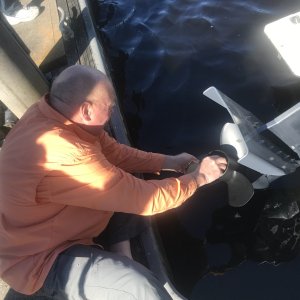 Colby Changing out the Prop.