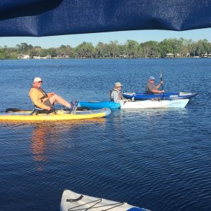 Bill, Mike and Colby Kayaking at Seven Sisters Islands