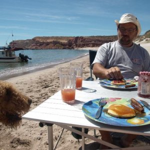 brunch on the beach at San Telmo - it doesn't get any better than this WOW