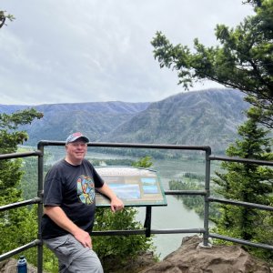 Colby at the top of Beacon Rock