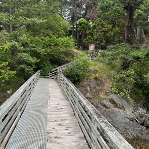 Steeper than it looks. Reid Harbor park dock walkway