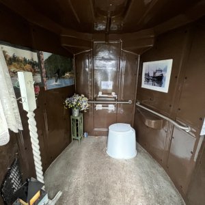 This has to be the nicest outhouse around!  Near Turn Point on Stuart Island