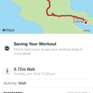 My stats from the hike from Reid Harbor to Turn Point