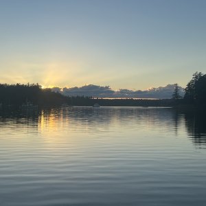 Sun setting at Garrison Bay