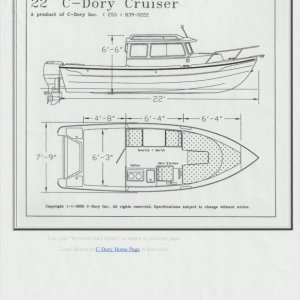 C-Dory 22 Line Drawing