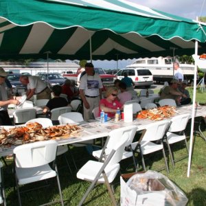 Media 'Crab feast - 2006 E. Shore CD gathering' in album 'At anchor, Chester River.'