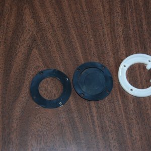 PERKO Scupper Valve disassembled -rear view.