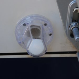 Sea Angel's new 'SEA SCUPPER' installed on port side. They were  purchased from Boater's World.