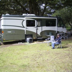 Camping at Plaskett State Park on Highway 1