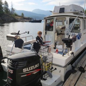 Relaxing on the dock at Mink Island