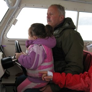 Makena driving into the harbor.