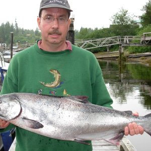 Mike with a 'Spring' @ Hawkeye Marina