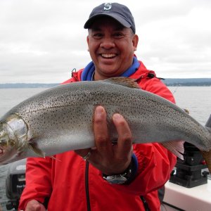 Peter Jamero and a cutthroat on Checkpoint II