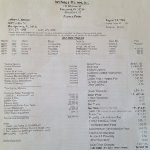 Wefings boat buyers order