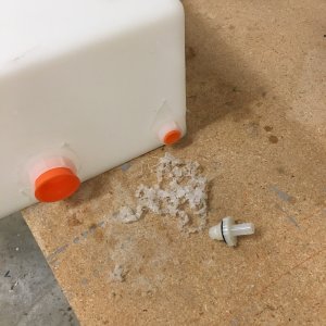 Needed a different feed for water so installed a new fitting in the bottom of the tank.
