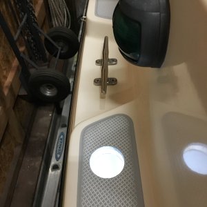 Media 'Hole for fill fitting drilled forward starboard side.' in album 'October 2017 131'
