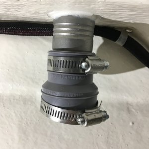 Found this flexible fitting at Lowes, Worked perfectly.