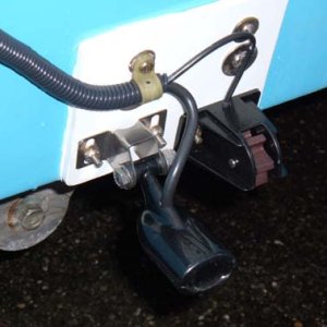 New transducer mount using old holes in transum.