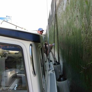 32 east bound, holding on in lock 3
