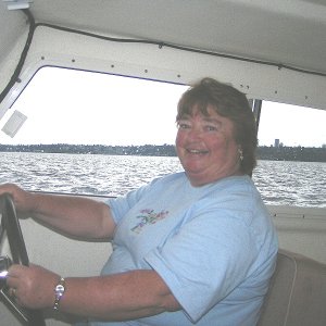 Media '(Pat Anderson) - Patty at the Helm' in album '(Pat Anderson) - In the Driveway in Fall City'