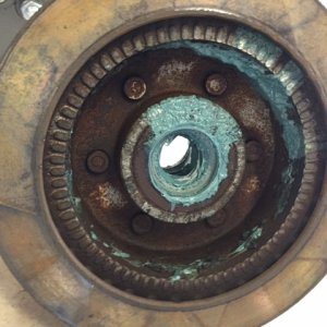 What a blown hub seal looks like.