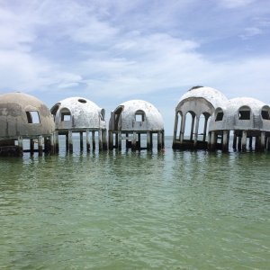 The famous \"dome home\" off of Romano Shoals