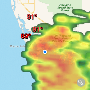 Predominant weather patterns for most of the week. Heavy showers mid afternoon, then calm, beautiful sunsets. September is super hot and humid so I got to fire up the air conditioner early. Amazing and welcomed comfort.