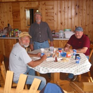 Fishing buddies after a fresh herring fry.