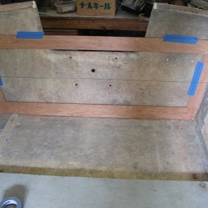 door skin and hot-glue scribe pattern
