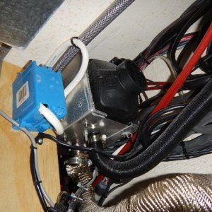 Media 'Behind fridge Top left of pic shows bottom of new Origo alcohol stove. Goodby Wallas!' in album 'View from behind fridge looking up under gunnel'