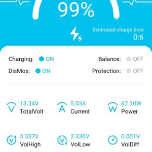 Media 'XiaoXiang Shunt app' in album 'This is what the master switch looked like after I changed the factory wiring and removed the extra start battery.'