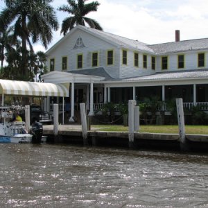 Media 'This is a famous hotel of yore in Everglades City.  The lobby has pics of former guests; presidents, actors, etc., as well as BIG fish caught in their glory days.  This is the northern end of the "Wilderness Trail".' in album 'Small Manatee joined us in the marina on Stock Island'