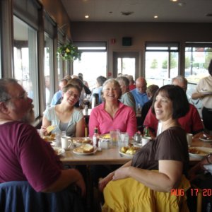 Sunday morning breakfast 
at the Bayside Cafe